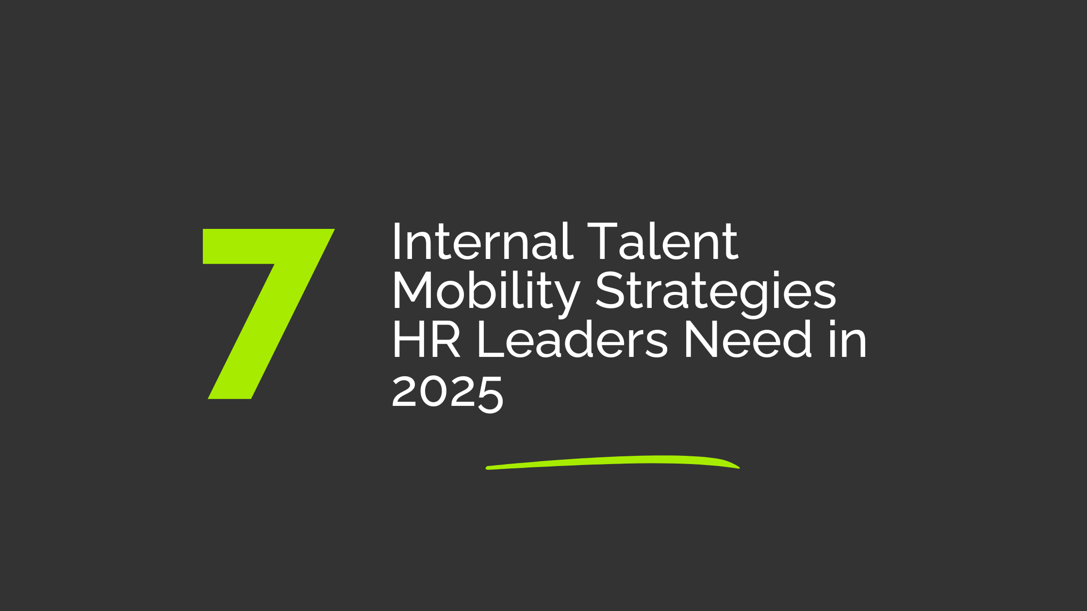 7 internal talent mobility strategies graphic